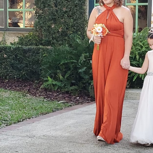 Burnt Orange Infinity Dress - Picture 2 of 2